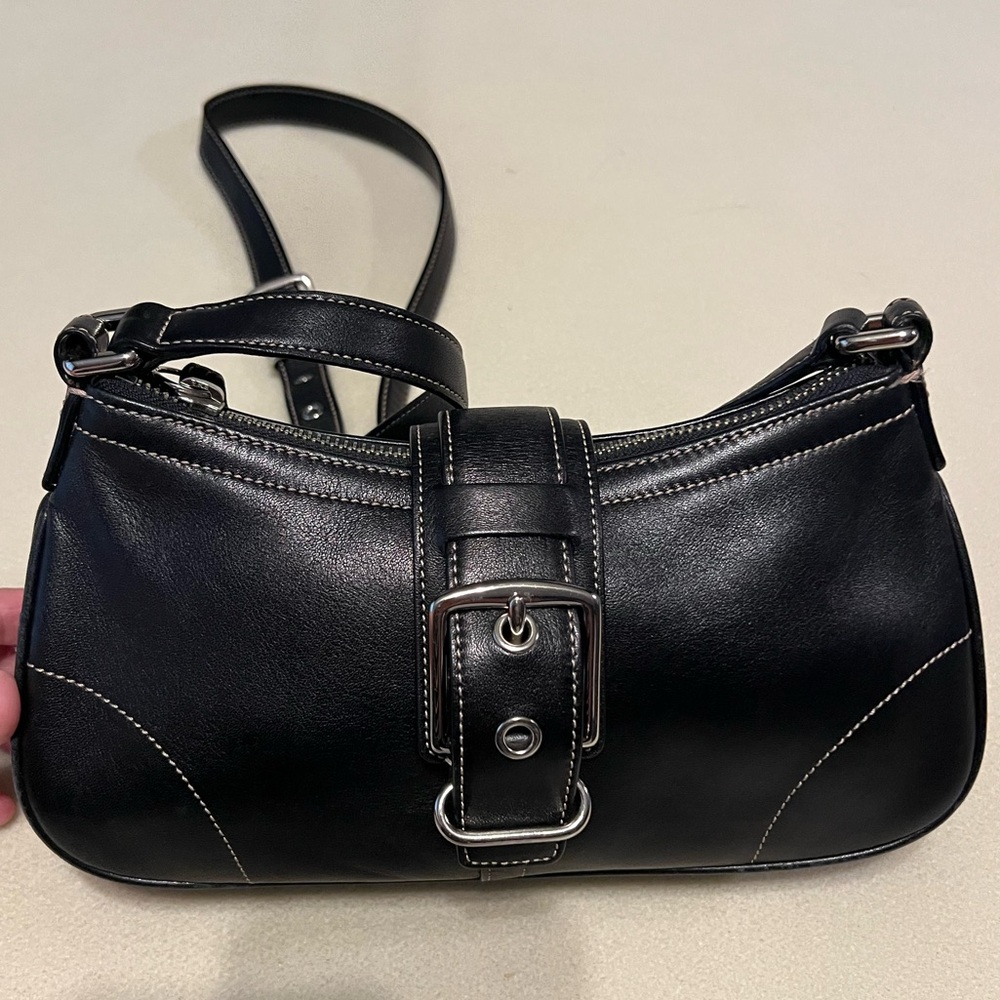 COACH Hampton 7540 Black Demi Buckle SOHO Crossbody Mini Bag Vintage Y2K - Picture 2 of 14